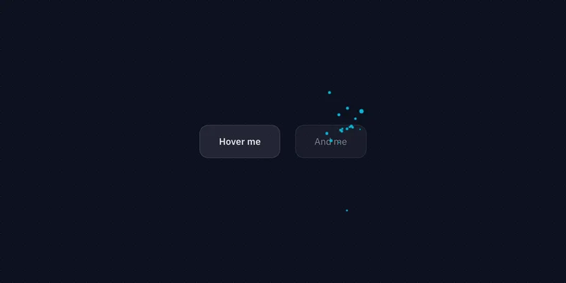 Click particles running on a page