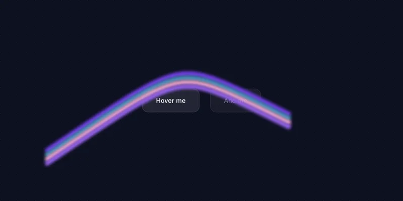 Rainbow cursor running on a page